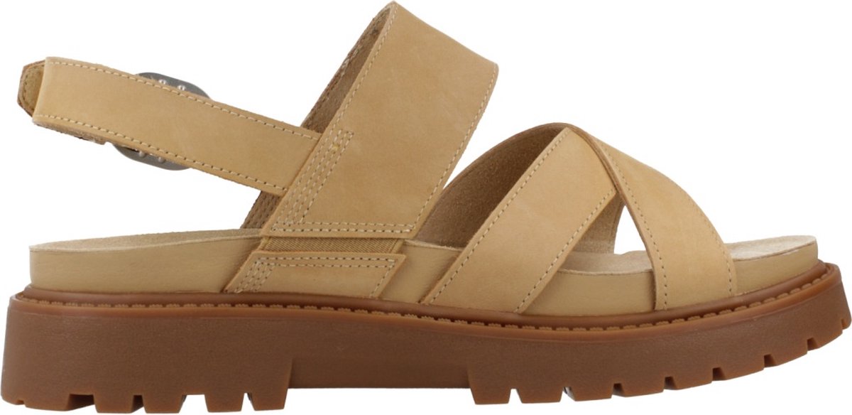 Timberland Clairemont Way Cross Strap Sandalen Vrouw Beige