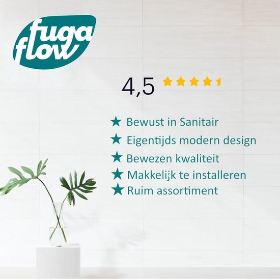 Plaque de commande FugaFlow Efficiente Press - panneau de commande pour réservoir encastrable Geberit UP320 - double chasse - boutons ronds - plastique blanc brillant - Black Friday -