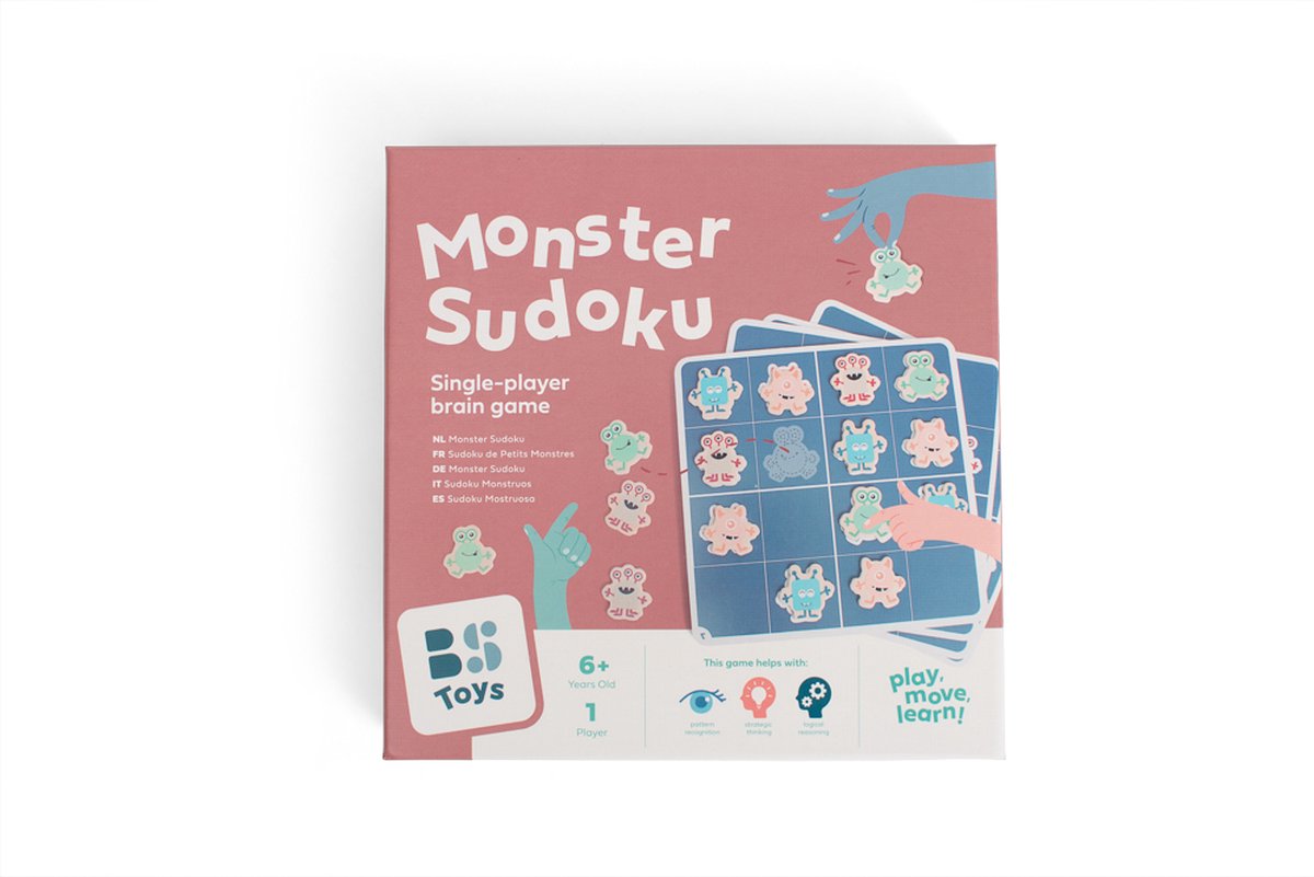 BS Toys Monster Sudoku - sudoku - educatief speelgoed - tafelspel - bordspel - geschikt vanaf 6 jaar