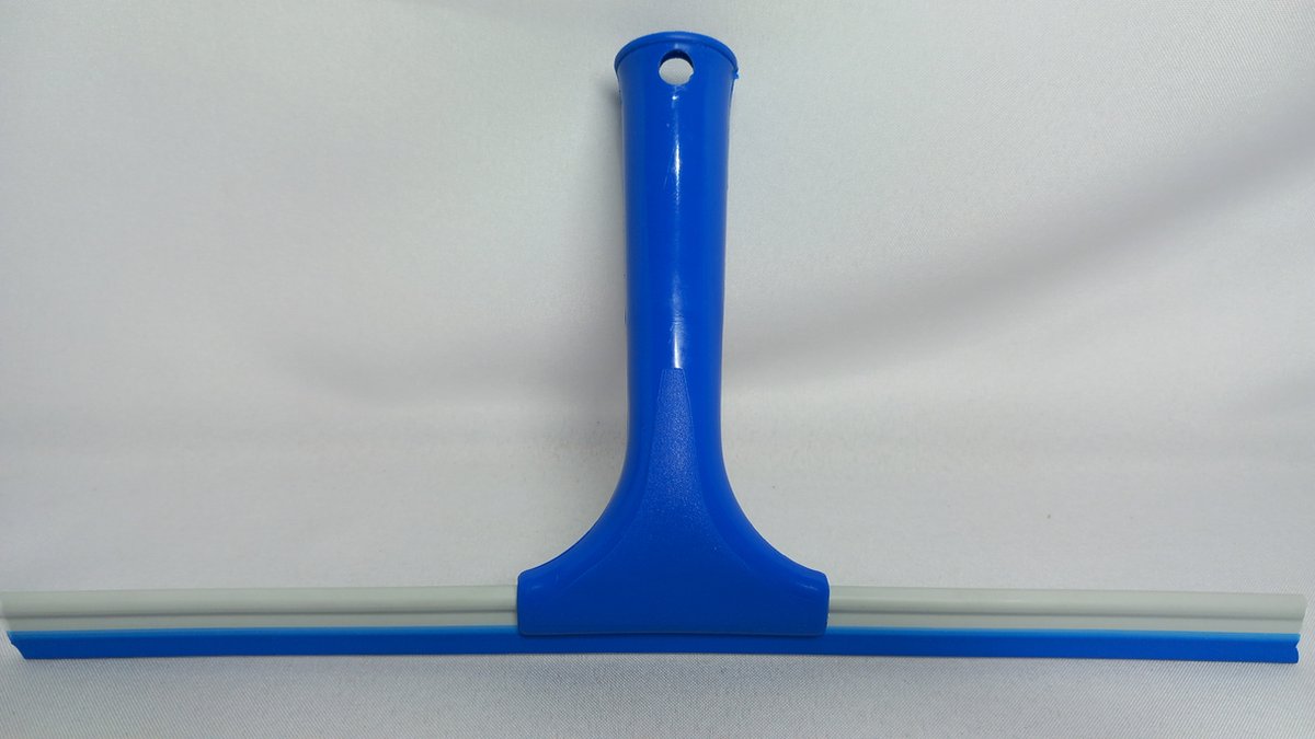 Goedkoopste Raamwisser - Douchewisser - Spiegelwisser - 35 cm - Blauw - Met ophanghaakje - Goede Kwaliteit