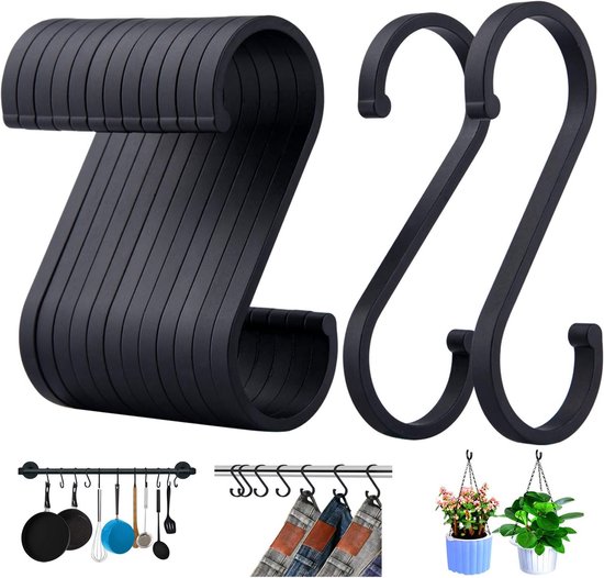 12 Stück Robuste S-Haken Mit Gummibeschichtung - Vielseitige Aufhänger 5,5 Zoll