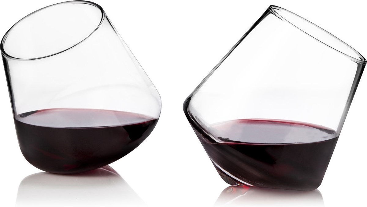 Viski Rolling wijnglas - Kristal - 354ml - 2 stuks