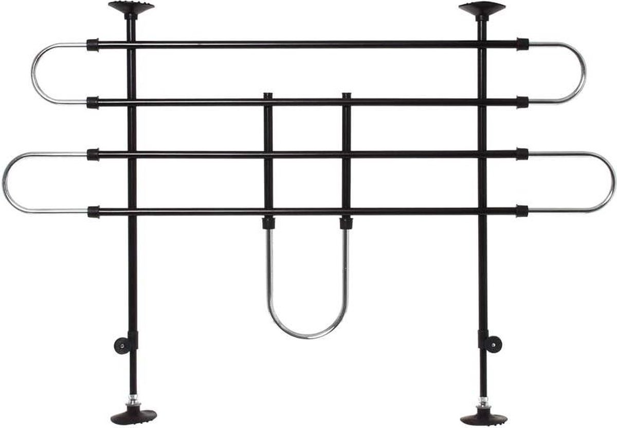Hondenbench Autohekje 90-140 cm 65-110 cm zwart-zilver