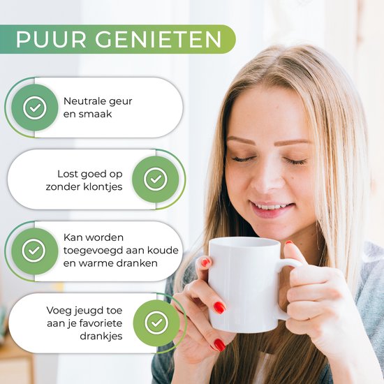 Collavita Collagène Powder - Avec Vitamine C - 100% Naturel - Peau, Cheveux et Ongles