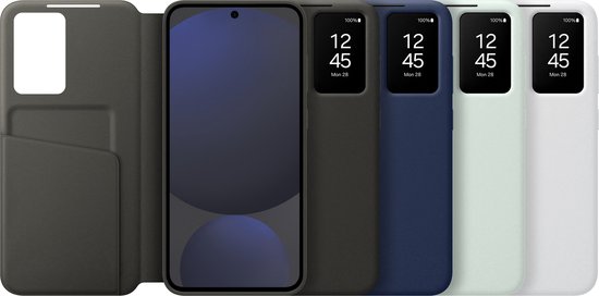 Étui portefeuille Samsung Smart View - Convient pour Samsung Galaxy S24 FE - Blauw