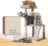 Casayali Playhouse Griffoir - Griffoir pour Chats 96 cm de Haut - Gris Clair