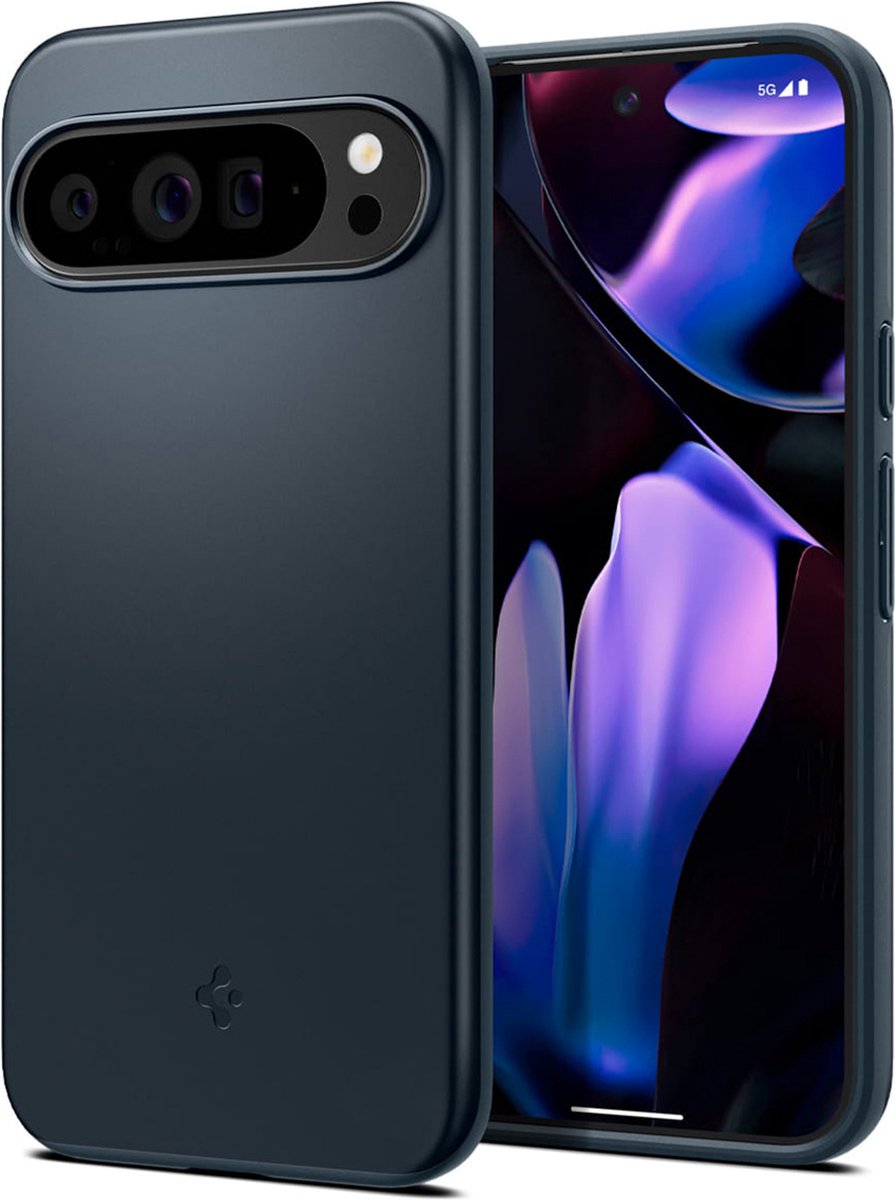 Spigen Thin Fit Hoesje Geschikt voor Google Pixel 9 Pro XL - Back Cover Metal Slate