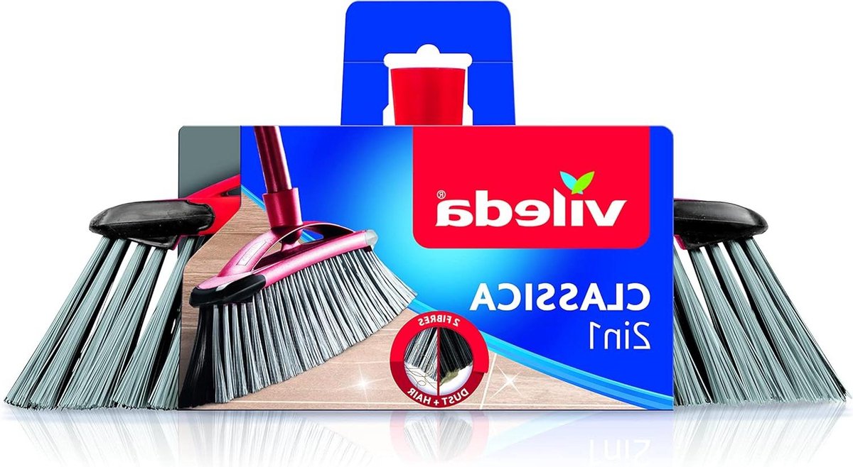 Goedkoopste Bezem Reservekop Classica 2-in-1 Kamerbezem - Stof en Haar - Grijs