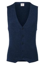OLYMP Level 5 - heren gilet wol - blauw mouwloos vest (Slim Fit) -  Maat XL