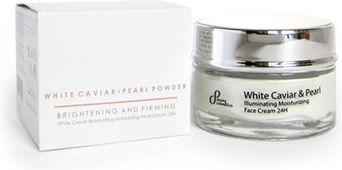 Goedkoopste Luxe Witte Kaviaar Verhelderend en Liftend gezicht creme - parelpoeder - rijst proteïne - elastine 50ml