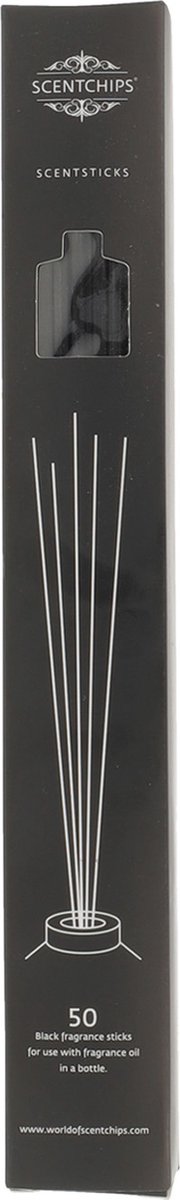 Geurstokjes zwart 3 mm x 25 cm lengte, 50 stuks in doosje