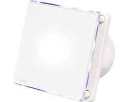 100 mm LED Stille Witte Badkamerventilator - Moderne Ventilator met afzuiging - Badkamer Ventilatiesysteem