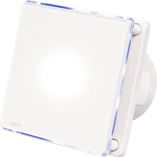 STERR Badkamerventilator 100 mm met vochtsensor Black Silent badkamerventilator - moderne ventilator in de badkamer - badkamerventilator 100 mm