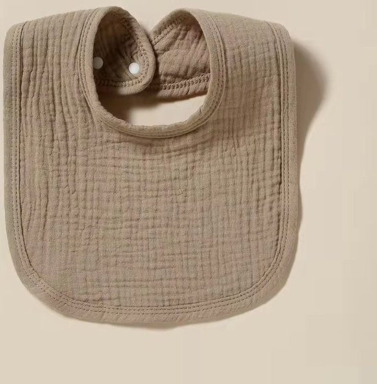 4 stuks Hydrofiele Slabbetjes - Baby 0-2 jaar - Donkergroen, Bruin, Taupe, Crème van Jollein — afbeelding 3