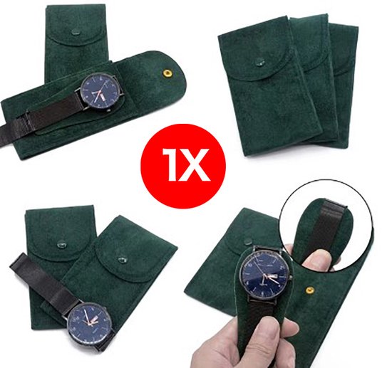 Bekecidi 2 Stuks Horloge Opbergzakjes – Flanellen Reisetui Voor Horloges, Zacht, Krasvrij En Compact (zwart)