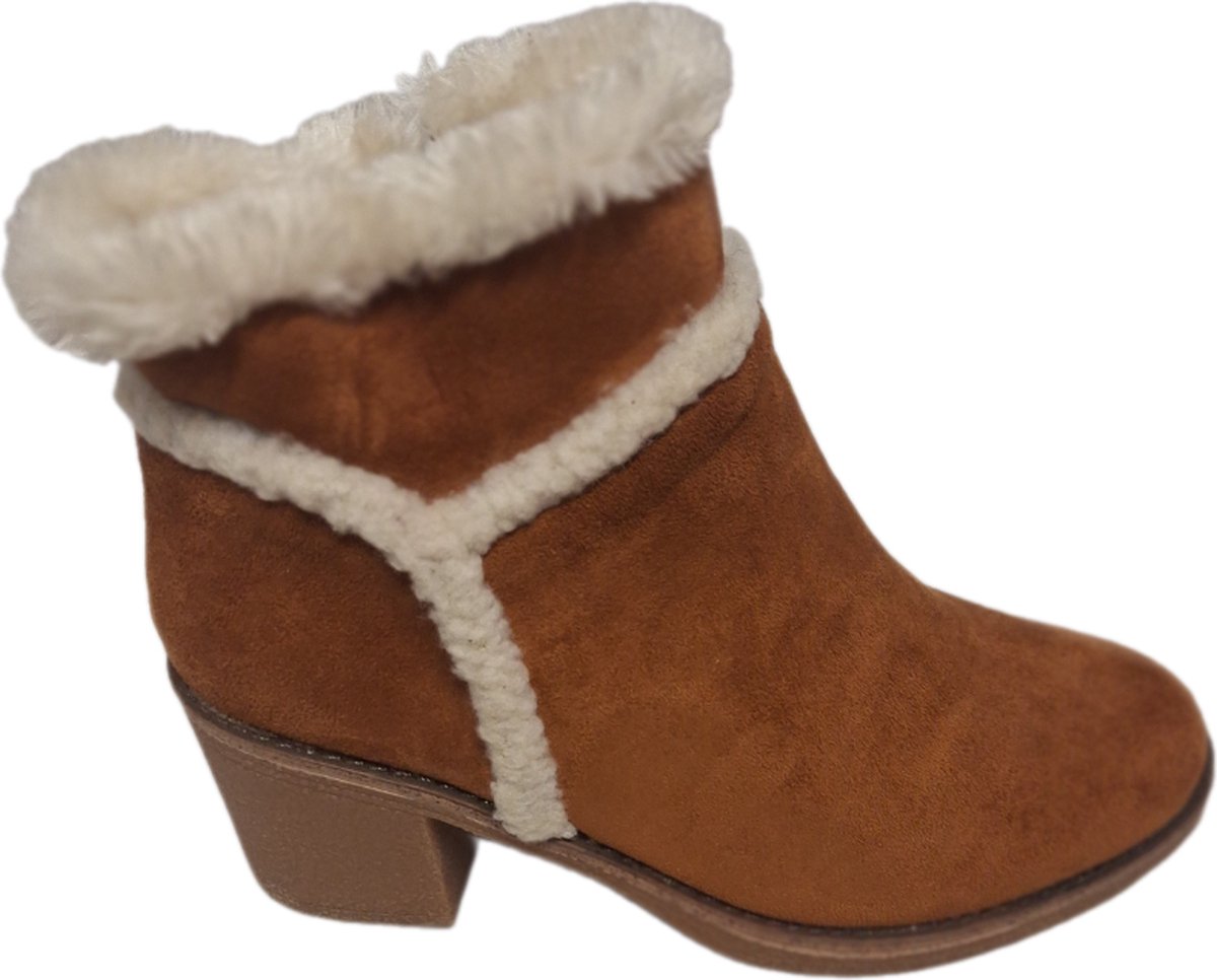 JUMEX-ENKELLAARSJE-BORG DETAILS -IMITATIESUEDE- CAMEL- 40