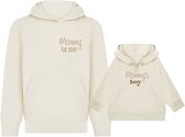 Hoodie vanilla milkshake voor moeder-mommy est-Beige-te combineren met de hoodie mommy's boy-Maat L