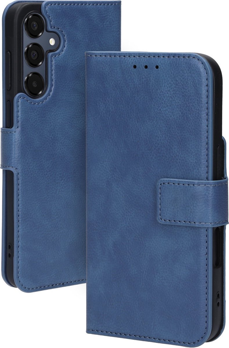 Mobiparts hoesje geschikt voor Samsung Galaxy A16 - Wallet/Boekhoesje - Eco Leer - Magneet Sluiting - Opberg vakken - Blauw