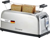 Bol.com Sommertal Toaster ST1500 XXL – 4 Slices Broodjesopzet Display met Timer en Resttijd Retro Design Langsleuf RVS 1500W aanbieding