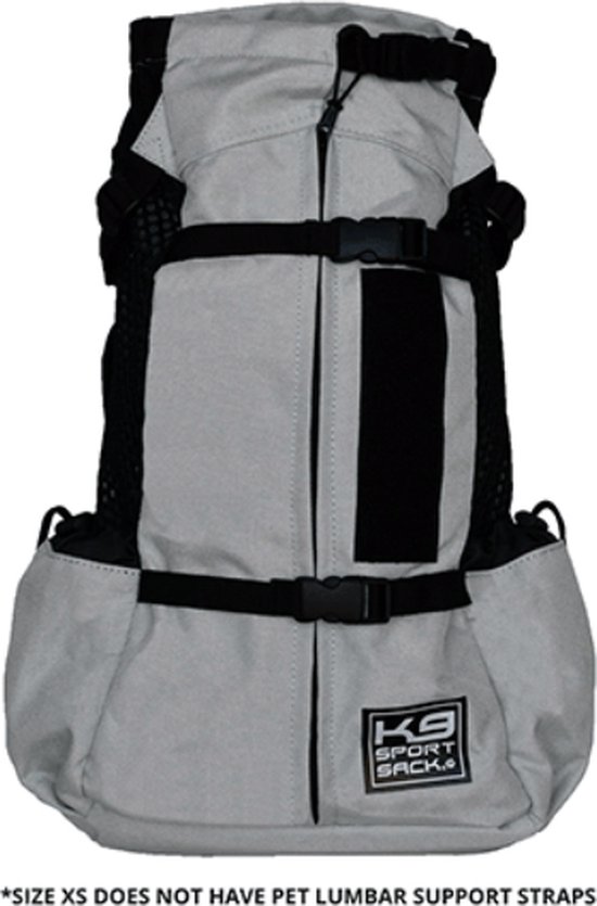 K9 Sport Sack - AIR2 - S - SMALL - Light Grey - Hondenrugzak - draagtas hond - rugzak hond - draagzak hond - rugzak voor hond