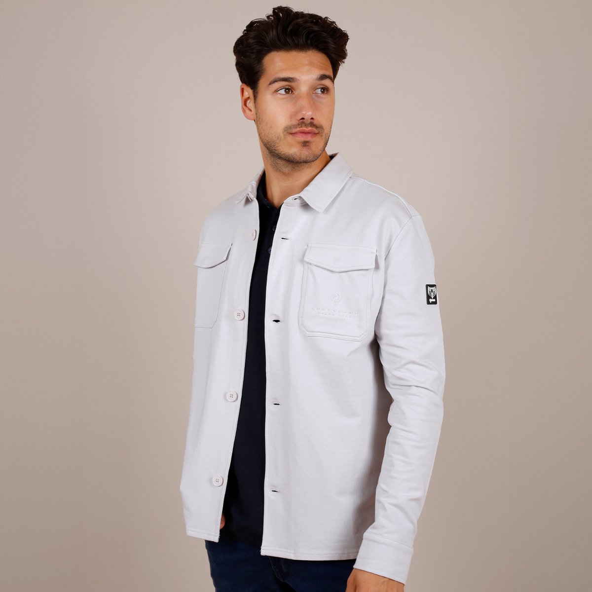 Heren Overshirt Andel – Lichtgrijs