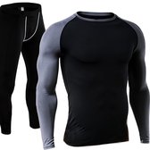 Thermo-ondergoed Heren Set (Maat S): Ademend en Comfortabel Basislaag voor Voetbal, Tennis, Skiën, Hardlopen en Outdooractiviteiten | Thermokleding Heren maat S
