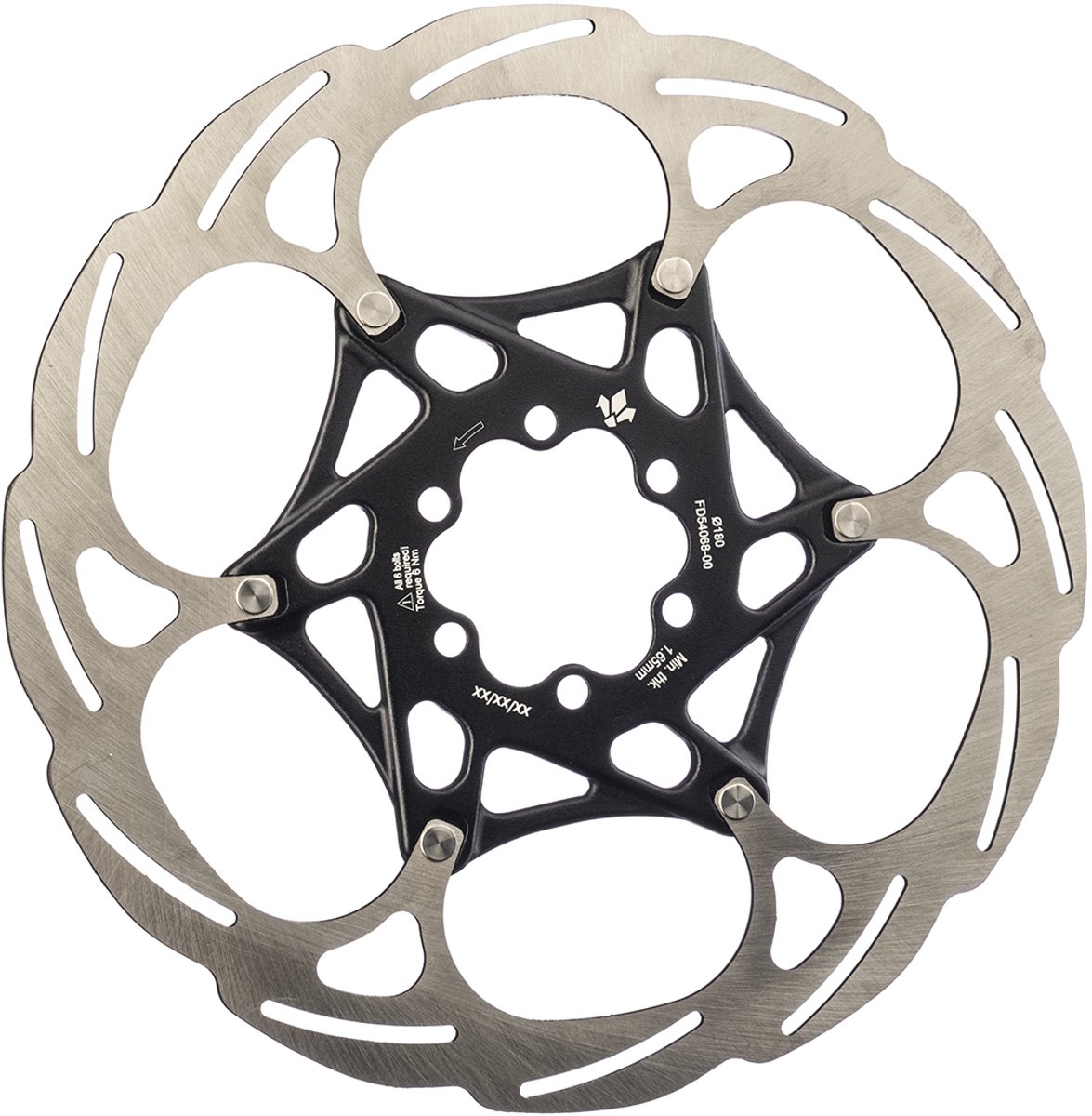 Disc 2-Pieces - 6 Bolts - Ø203mm - Black