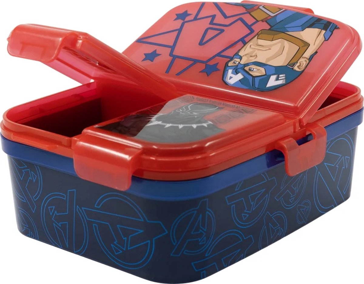 Goedkoopste Avengers Captain America 4 vaks broodtrommel / brooddoos XL