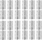 Scharnier - Deurscharnier - 44mm x 32mm - 24 stuks - Voor Binnen en Buiten - Meubelscharnier - Geschikt als Kastscharnier - Mini Scharnieren - Scharnier - Kastscharnier