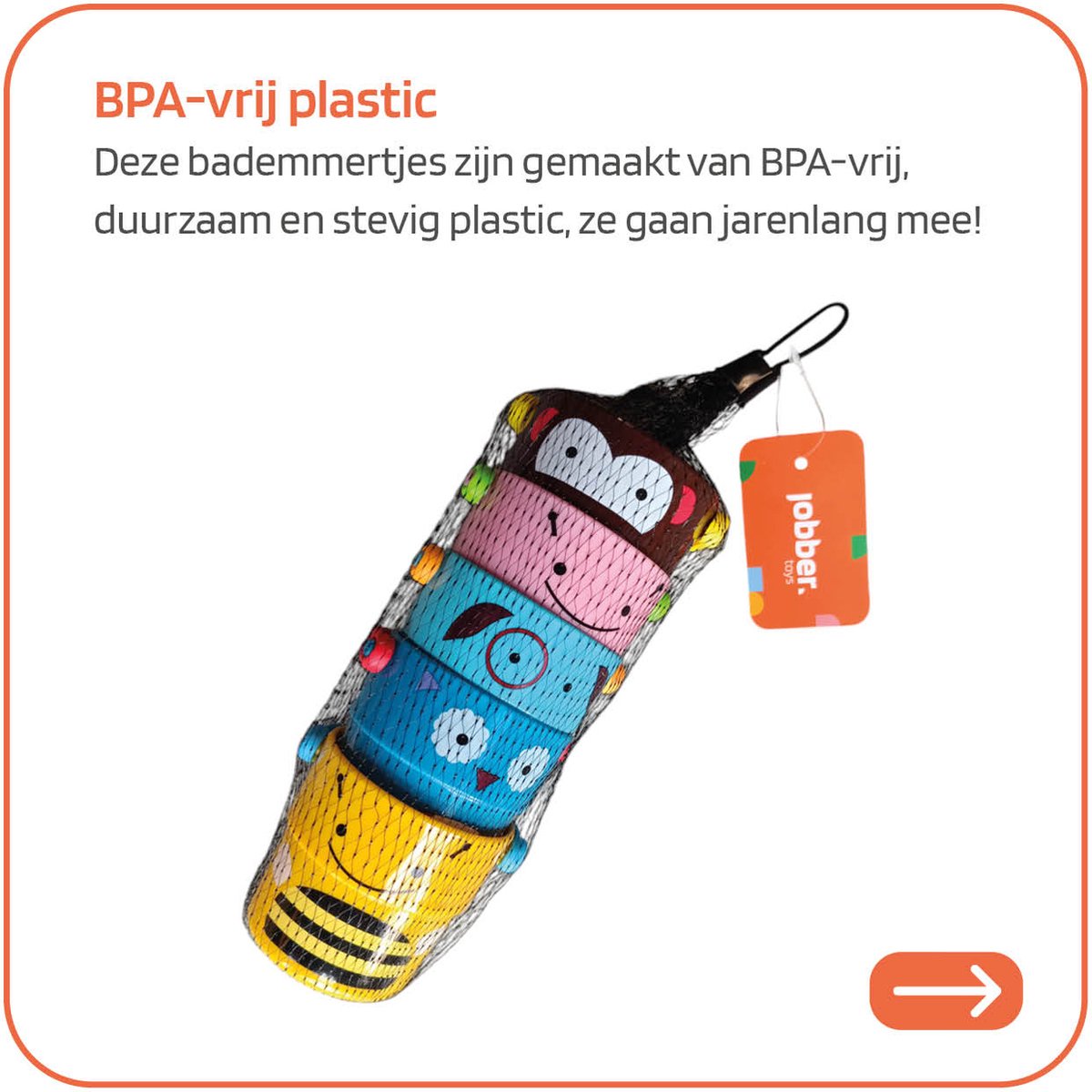 Jobber Toys Bademmertjes - Badspeelgoed - Bademmer baby Emmertje — afbeelding 6