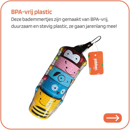 Jobber - Badspeelgoed - Bademmertjes - Strandspeelgoed Stapelemmertjes