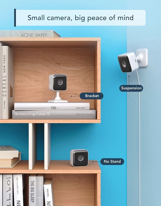 WiFi Bewakingscamera Binnen - 1080P met Nachtzicht, Bewegingsdetectie en 2-Weg Audio — afbeelding 4