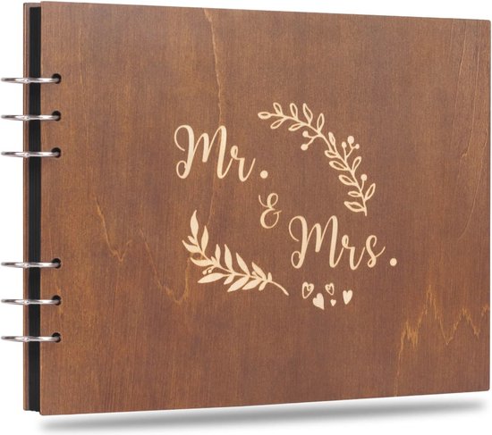 Remowith DIY Scrapbook Fotoalbum Dikke Kraft Blank Papier Memory Boek voor Bruiloft en Verjaardag Familie 20,5 × 20,5 cm 40 Pagina's Khaki