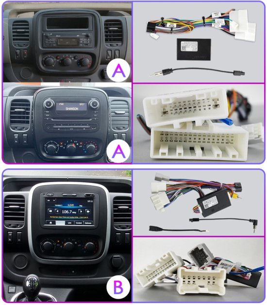 Autoradio Android 15 Con Schermo 9'' Per Opel Vivaro B / Renault Trafic / FIAT Talento / Nissan NV300 – CarPlay Senza Fili, GPS, Wi-Fi, 4GB RAM