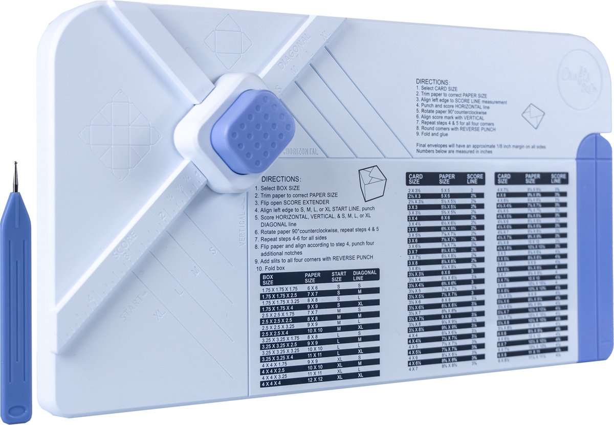 Crafts&Co Envelop Punch Board DIY - Kaarten Maken - Knutselen - Geschenk Doos - Cadeaudoos - Wit