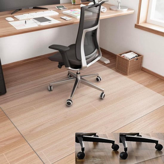 Vloerbeschermer - Bureaustoelmat PVC - Voor Harde Vloeren - 100x140cm - Transparant