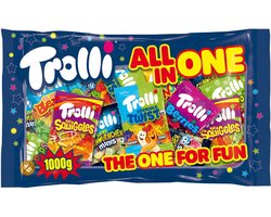 Trolli uitdeelzak - 1000g - snoep - Pinata vulling - glutenvrij - uitdeelzak - snoepgoed - Zuur - Zoet - Sinterklaas en kerst cadeau