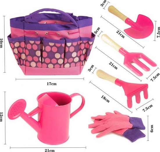 Tuingereedschap set voor kinderen - 6 delig buitenspeelgoed set van Tuingereedschap. — afbeelding 4