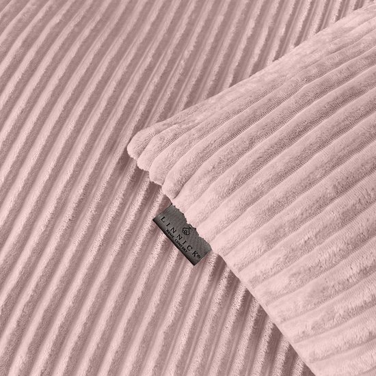 Eleganzzz Dekbedovertrek Teddy Rib Fleece - Light Pink - Dekbedovertrek 140x200/220cm - 100% Teddy Rib Fleece - Eenpersoons dekbedovertrekken - 140x220cm - Teddy Dekbedovertrek - Fluffy Dekbedovertrek - Effen Dekbedovertrek — afbeelding 2