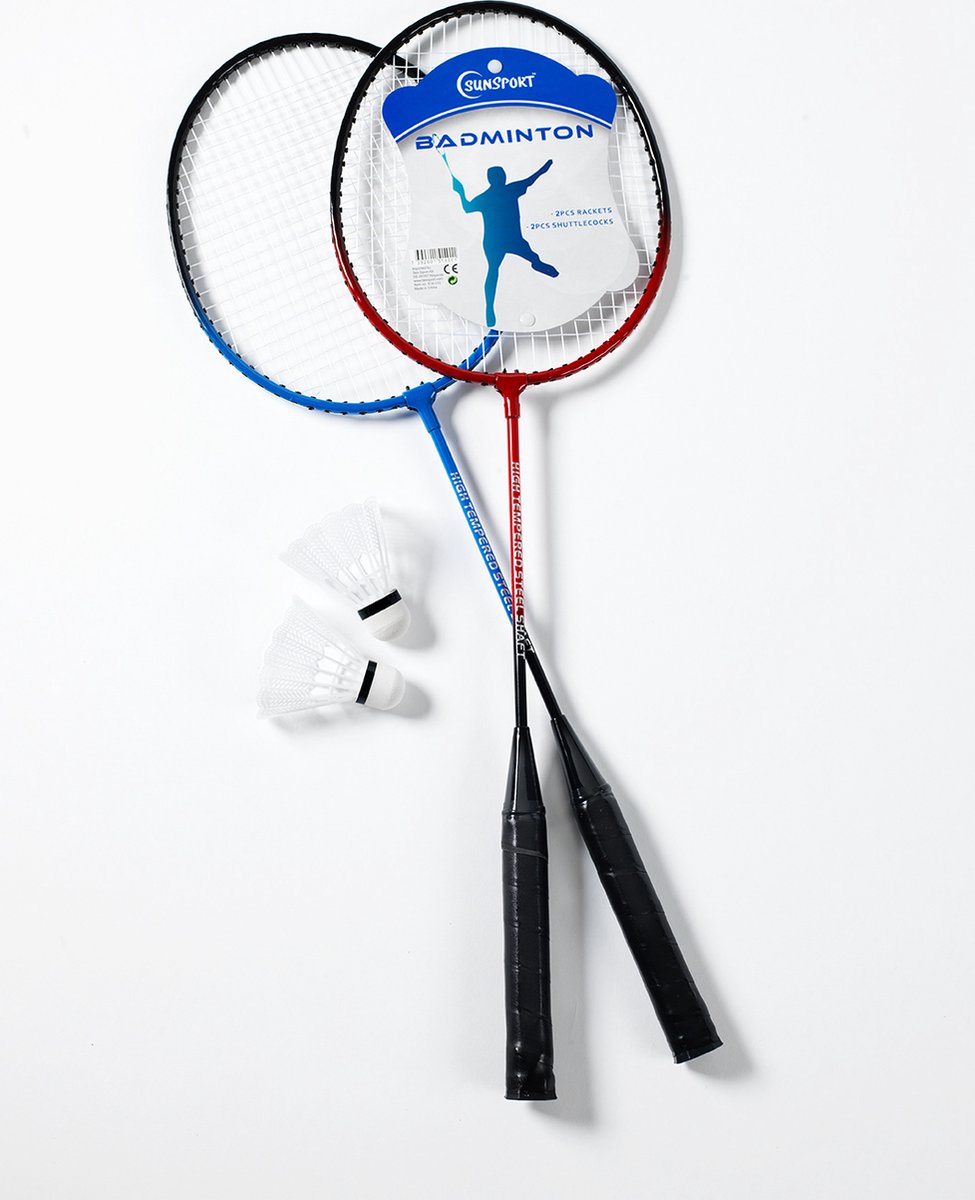 Bex Sunsport Badminton Set – Recreatief Racketspel – 2 Badminton Rackets En 2 Shuttles – Lichtgewicht Buitenspel – Vanaf 6 Jaar