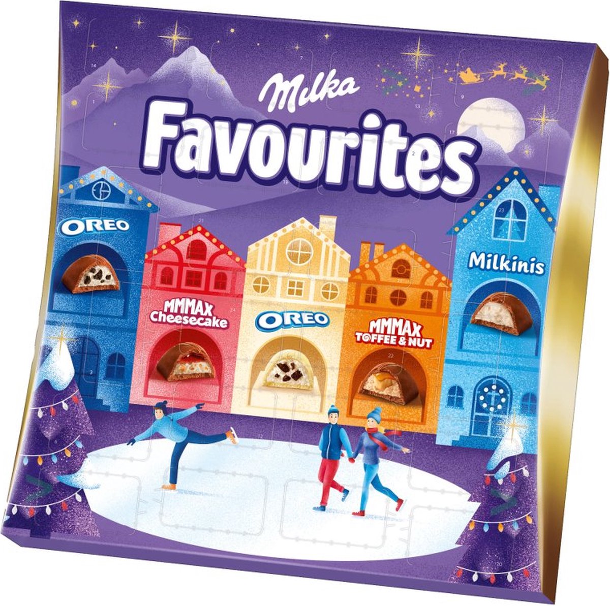 Milka chocolade adventskalender bundel - Milka Adventskalender (200g) + Milka Favourites adventskalender (206g) - 6 smaken - tel feestelijk af tot Kerst - 406g – foto 3