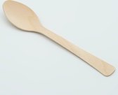 Bol.com PomeBio Nieuwe Generatie Houten Lepels - 160 mm - Gewaxt - 100 Stuks aanbieding