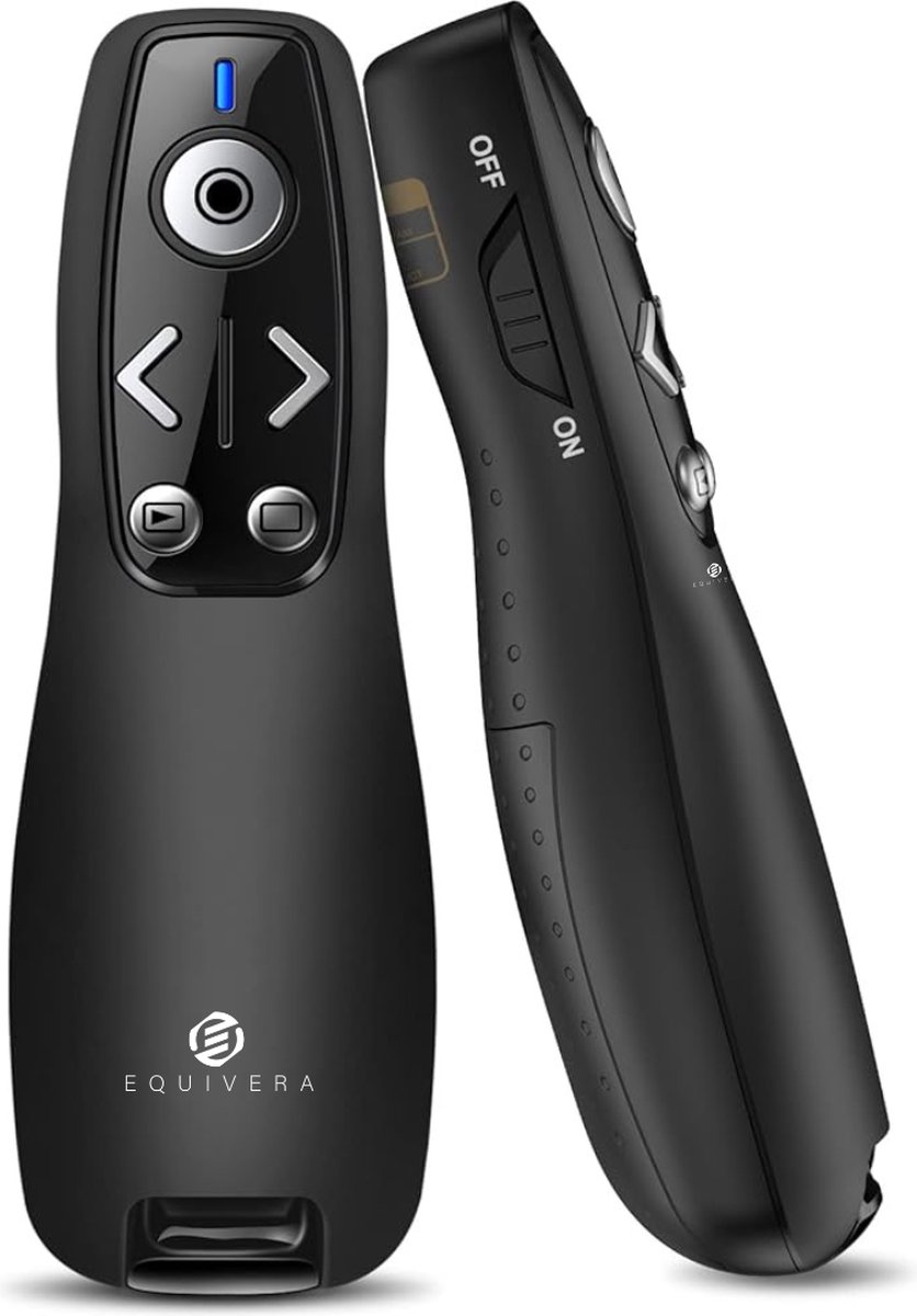 Equivera Presentatie Klikker - Presentatie Clicker - Presentatieklikker - Draadloze Presenter - Presentatie Pointer - Presentatie Afstandsbediening - Draadloze Klikker - Laser Pointer - PowerPoint afstandsbediening - Voor de beste presentatie ervarin