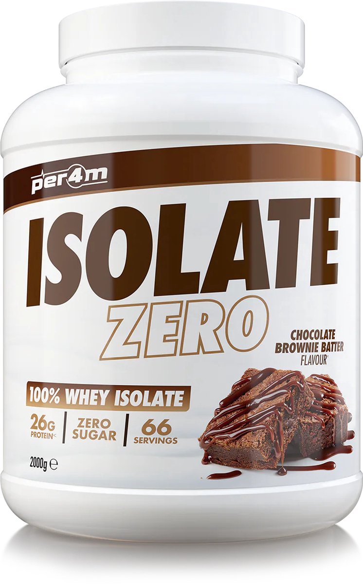 Goedkoopste Per4m - ISOLATE ZERO 2kg - Chocolate Brownie Batter - Whey Isolate - Whey Protein - Whey Protein Isolate - Whey - Eiwitpoeder - Eiwitshakes - Eiwitshake - Proteine poeder - Proteine - Protein