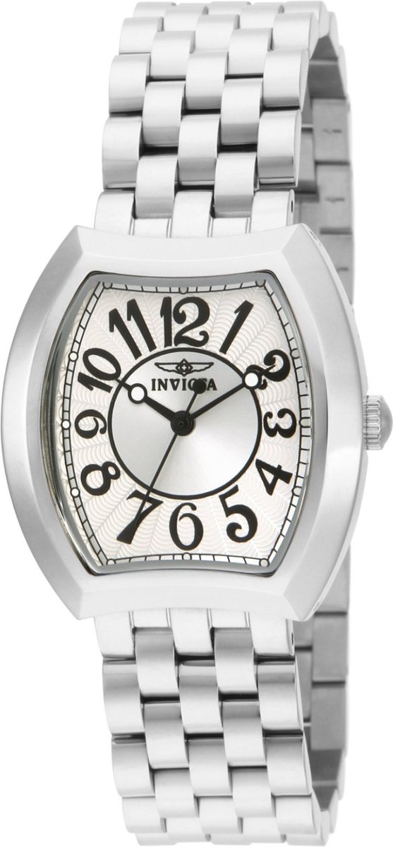 Invicta Angel 15038 Dames Horloge - Waterdicht - Analoog - Quartz Uurwerk - Roestvrij Staal met zilveren Wijzerplaat - 33mm