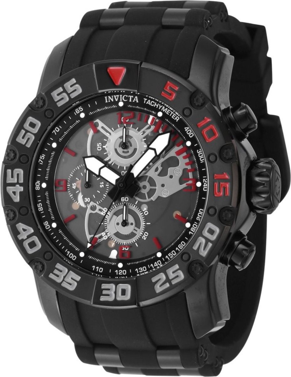 Invicta Racing - JM Limited Edition 48063 Heren Horloge - Waterdicht - Analoog - Quartz Uurwerk - Roestvrij Staal met zwarte