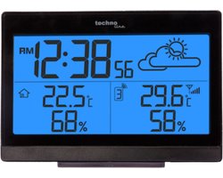 Technoline weerstation - WS 9252 - 140x100x47mm - zwart - met 1 buitensensor 50m - TL-WS9252