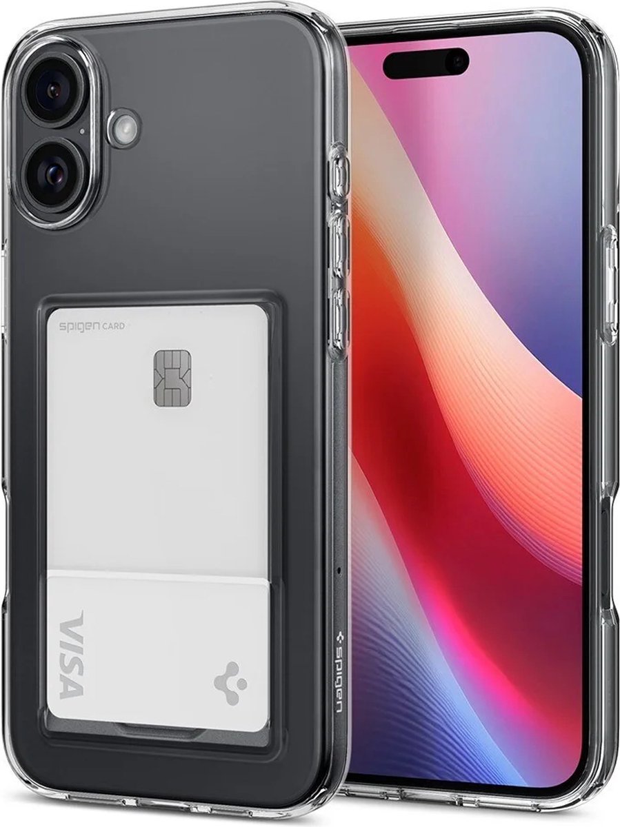 Spigen Geschikt voor Apple iPhone 16 - Crystal Slot - Back Cover Hoesje - Transparant