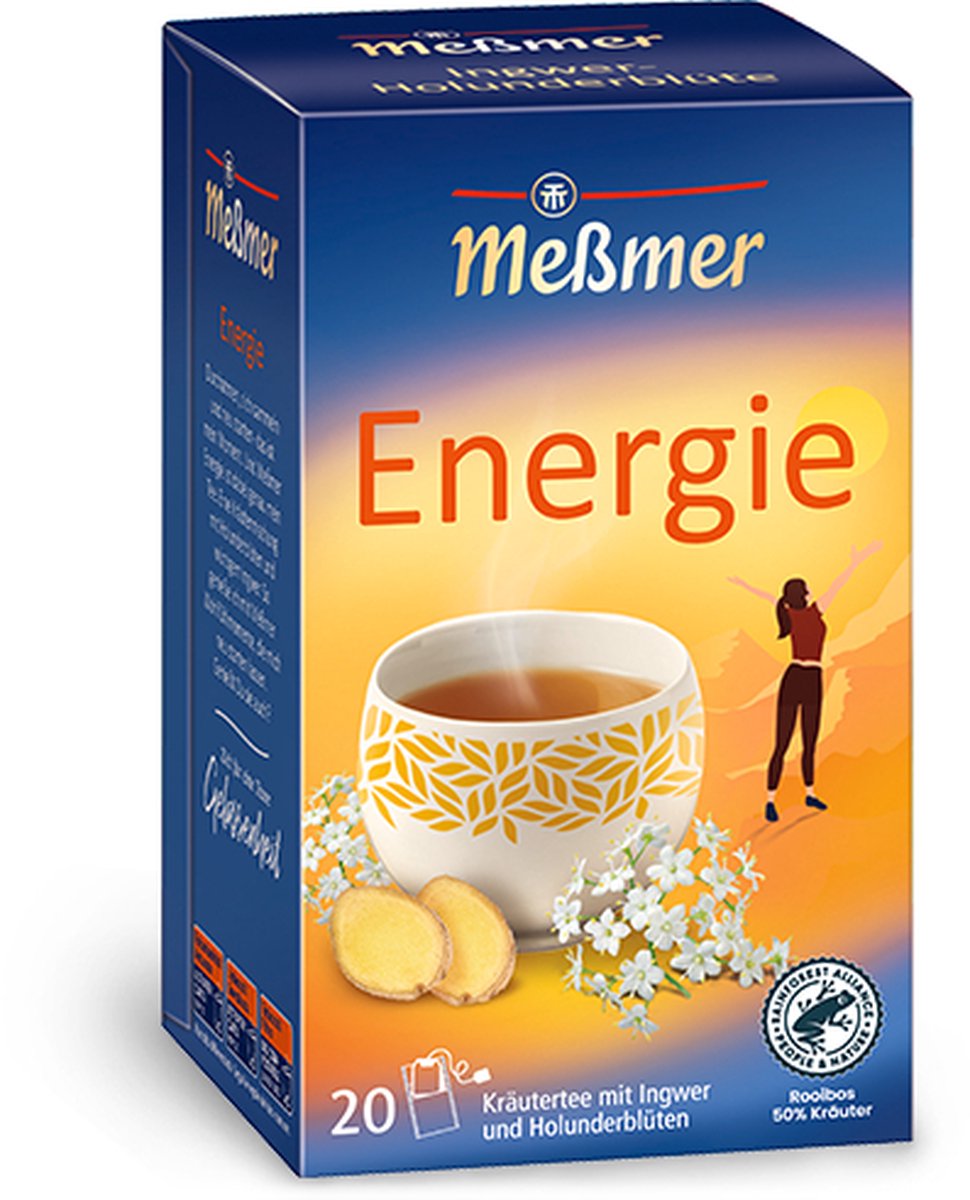 Messmer Energie gember Vlierbloesem 2gr - 5x 20 stuks