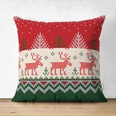 Kussensloop - kussenhoes - Sierkussenhoes - hoes voor sierkussens - Velvet 45x45 cm - Kerst rendieren - Christmas reindeers - Kussenslopen - De Groen Home